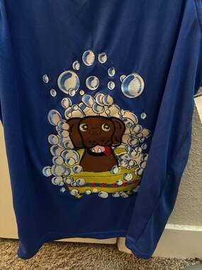 Team Pup N Suds Blue Embroidered Mesh Basketball Jersey